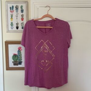 Tek Gear Purple Graphic Short Sleeve Tee